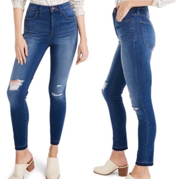 Madewell Denim - Madewell 10” High Rise Ripped Crop Skinny Jean 27